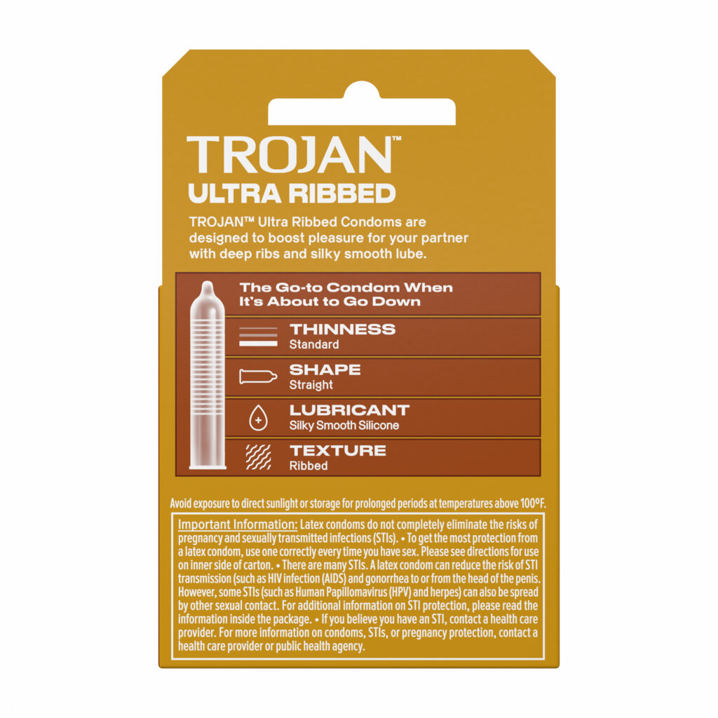 Trojan Stimulations Ultra Ribbed Lubricated Condoms - 3 Pack