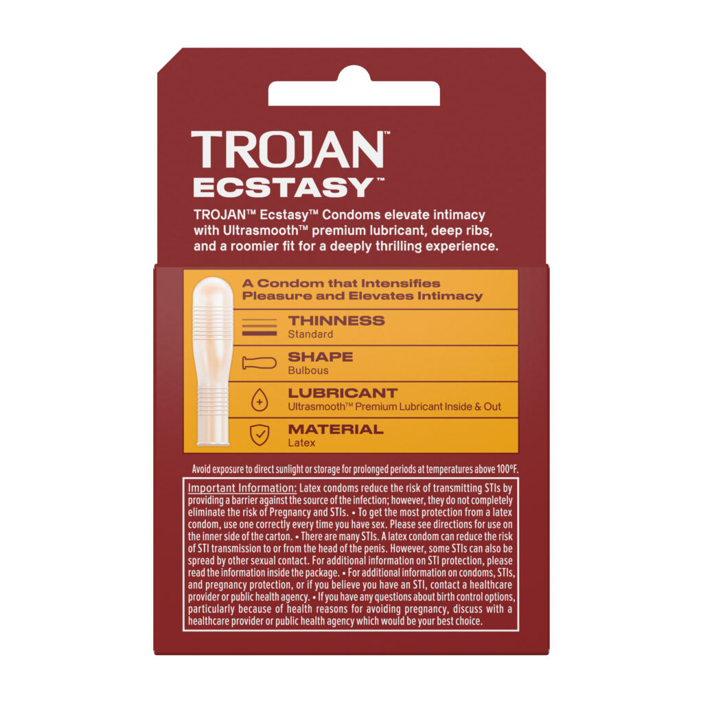 Trojan Ultra Ribbed Ecstasy - 3 Pack