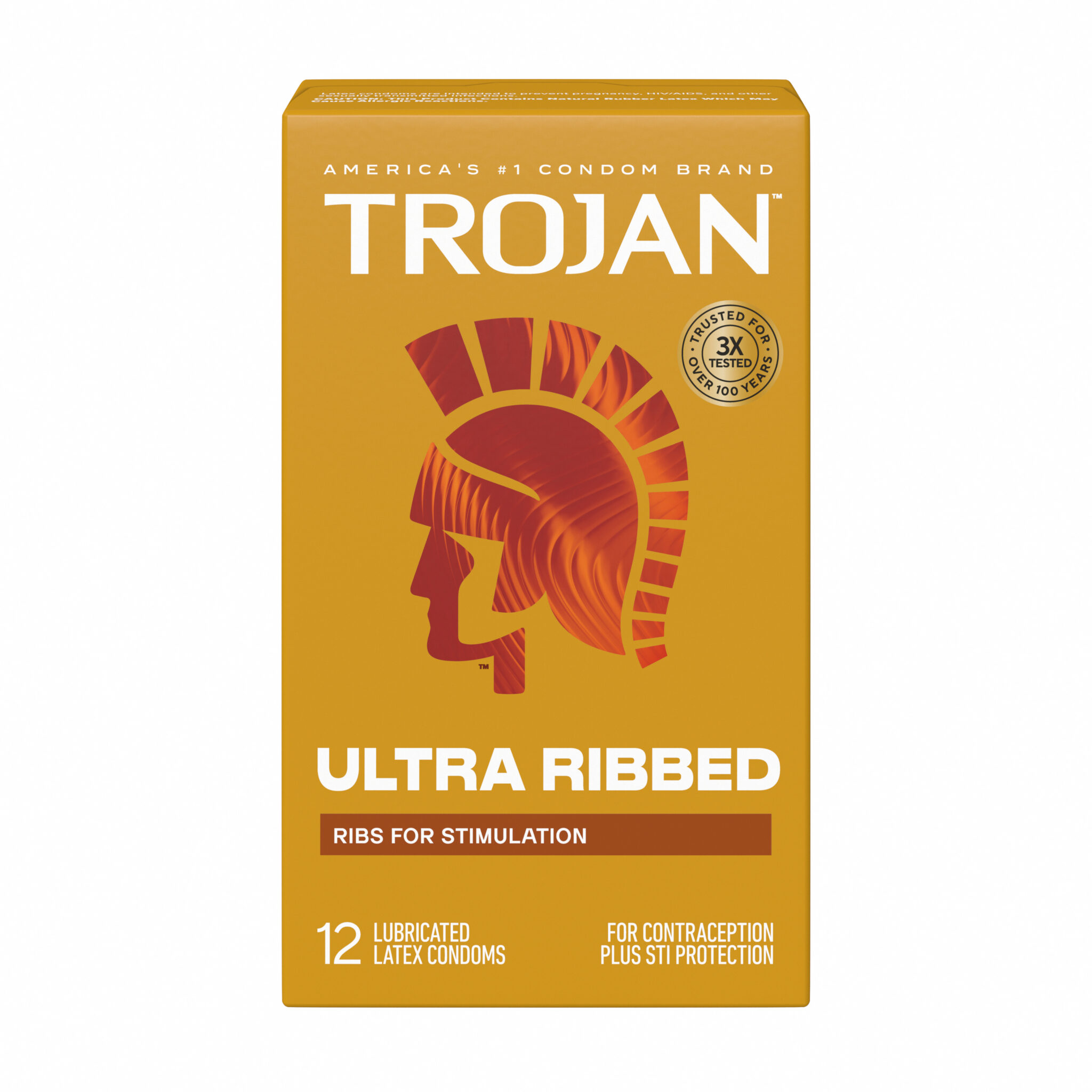 Trojan Stimulations Ulta Ribbed - 12 Pack