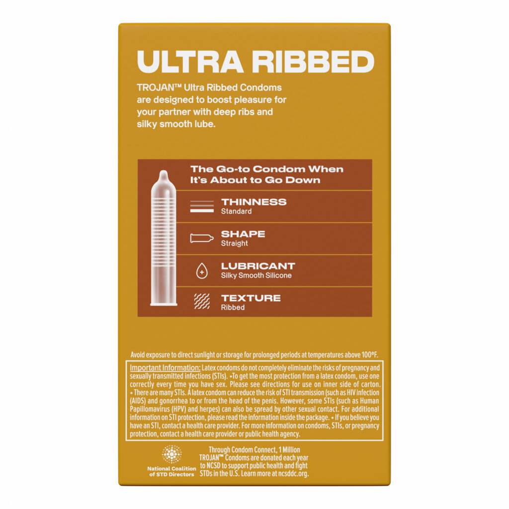 Trojan Stimulations Ulta Ribbed - 12 Pack