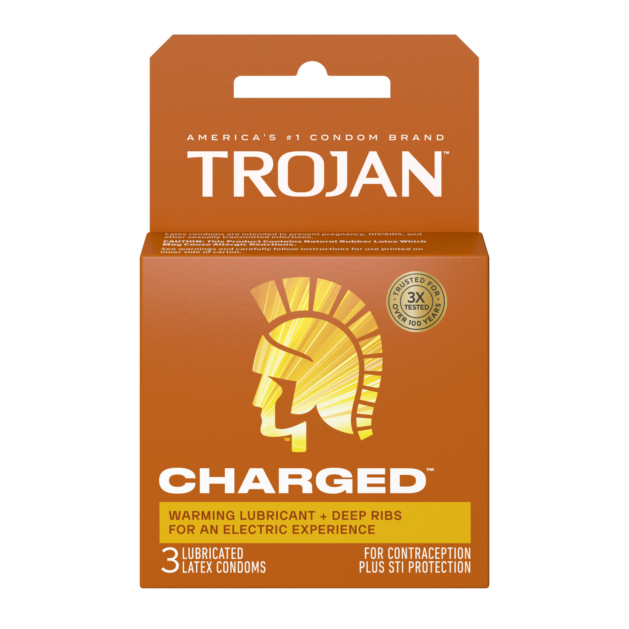 Trojan Intensified Charged Orgasmic Pleasure Condoms - 3 Pack