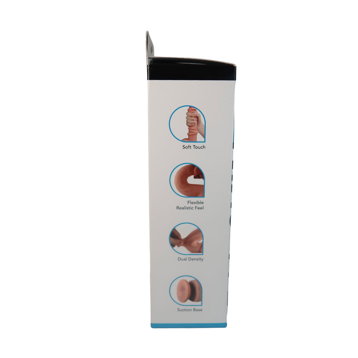 Get Lucky Real Skin 9" Dual Layer Dildo Dark Brown
