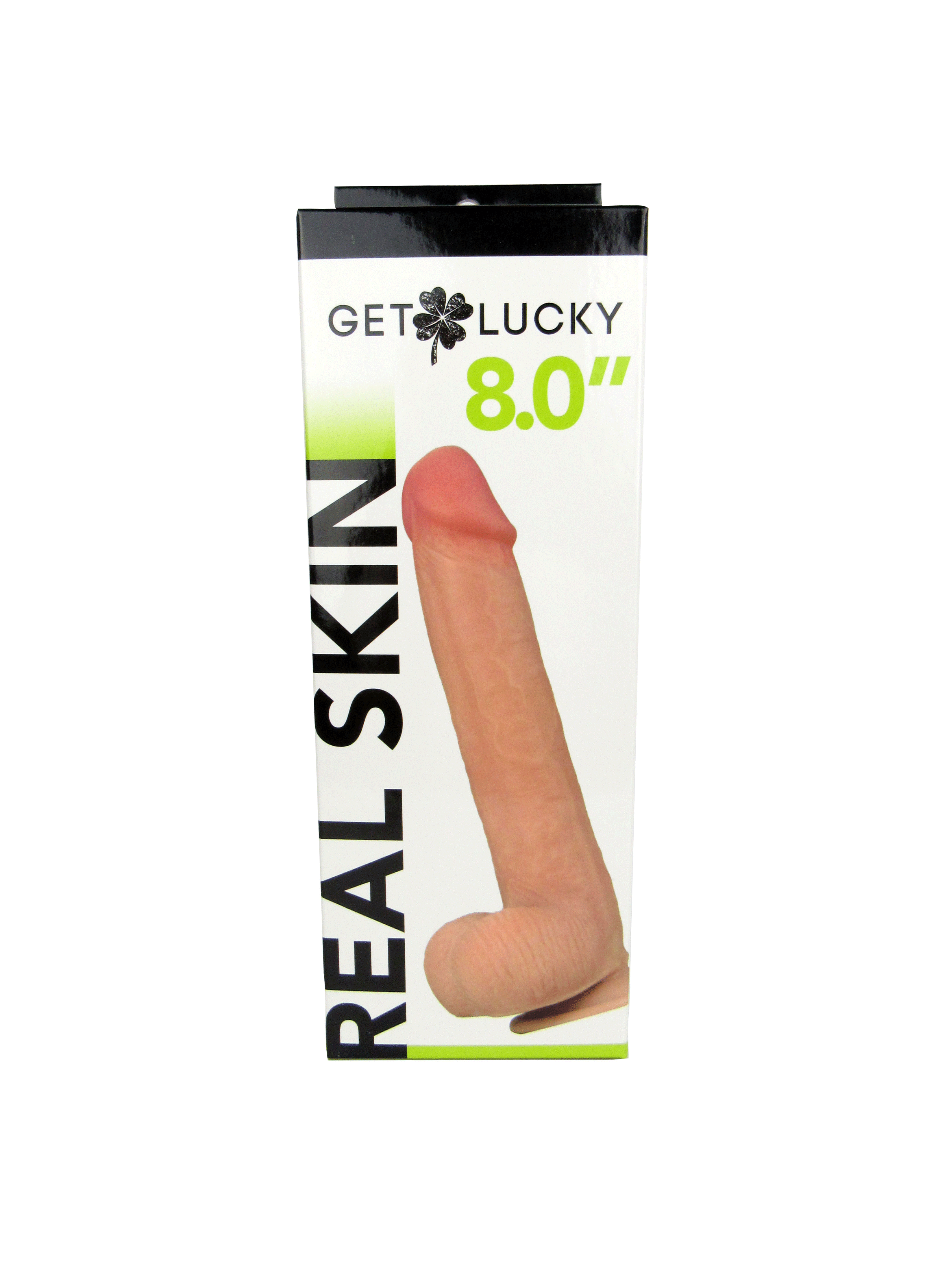 Get Lucky Real Skin 8" Dual Layer Dildo Beige