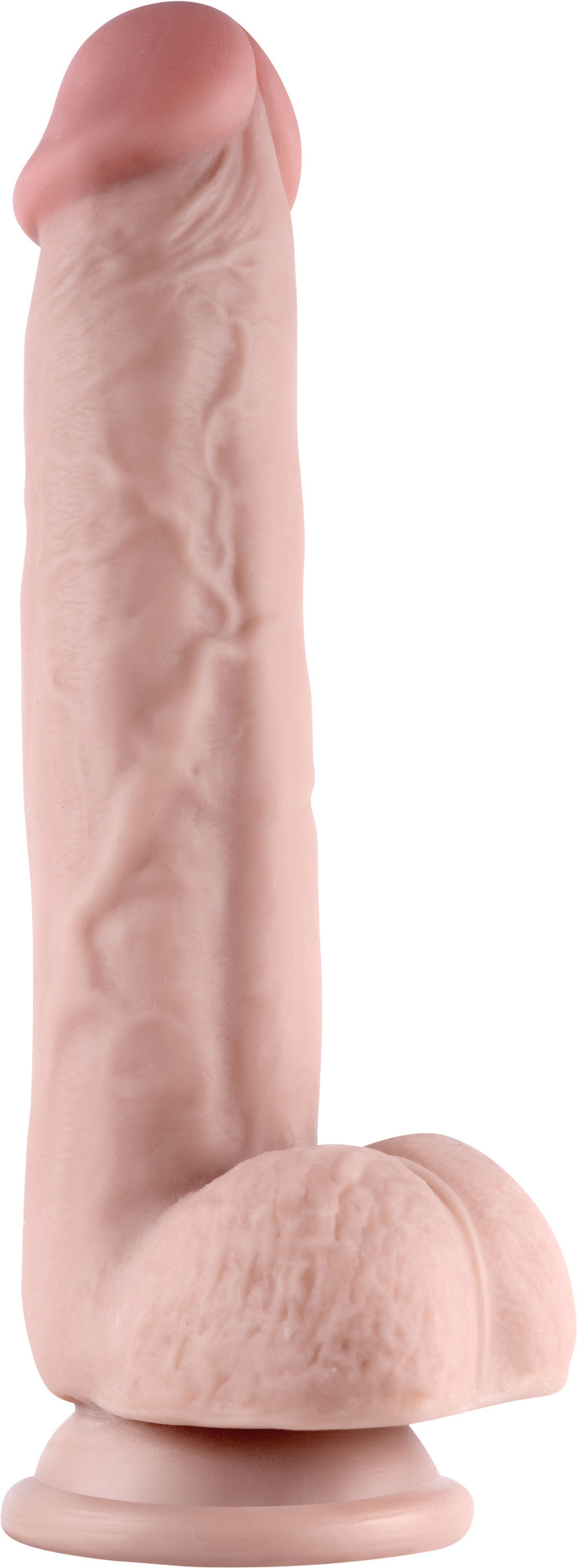Get Lucky Real Skin 9" Dual Layer Dildo Beige