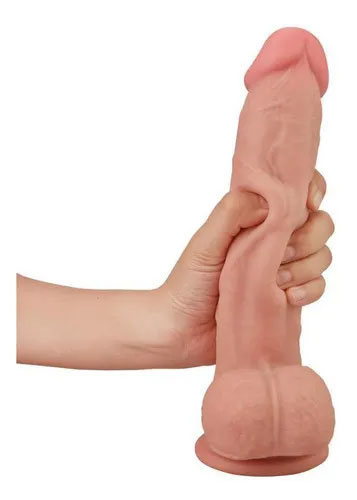 Get Lucky Real Skin 9" Dual Layer Dildo Beige