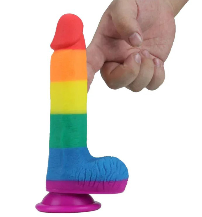 7.5" Pride Dildo - Rainbow