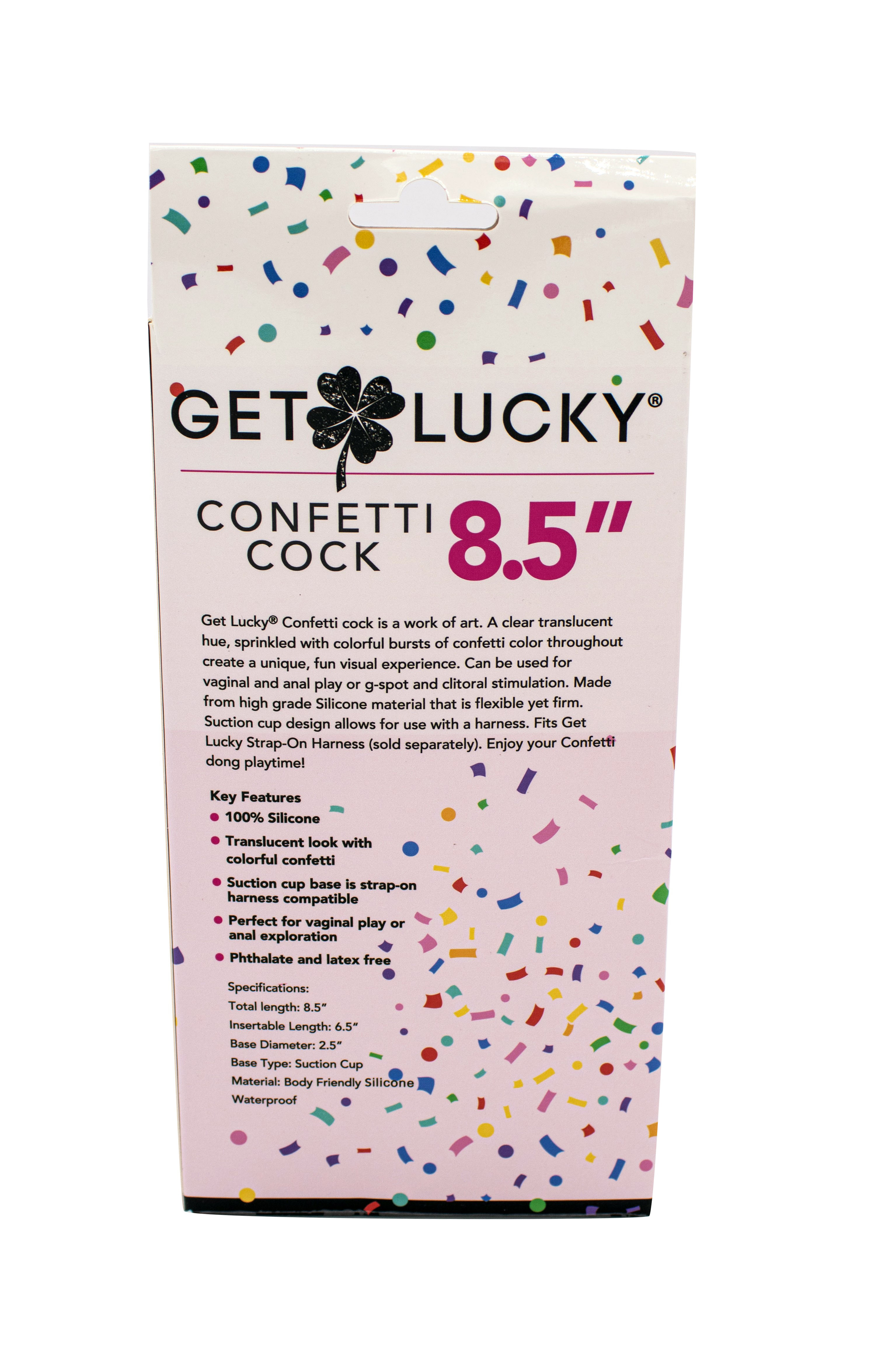 Get Lucky 8.5" Confetti Cock