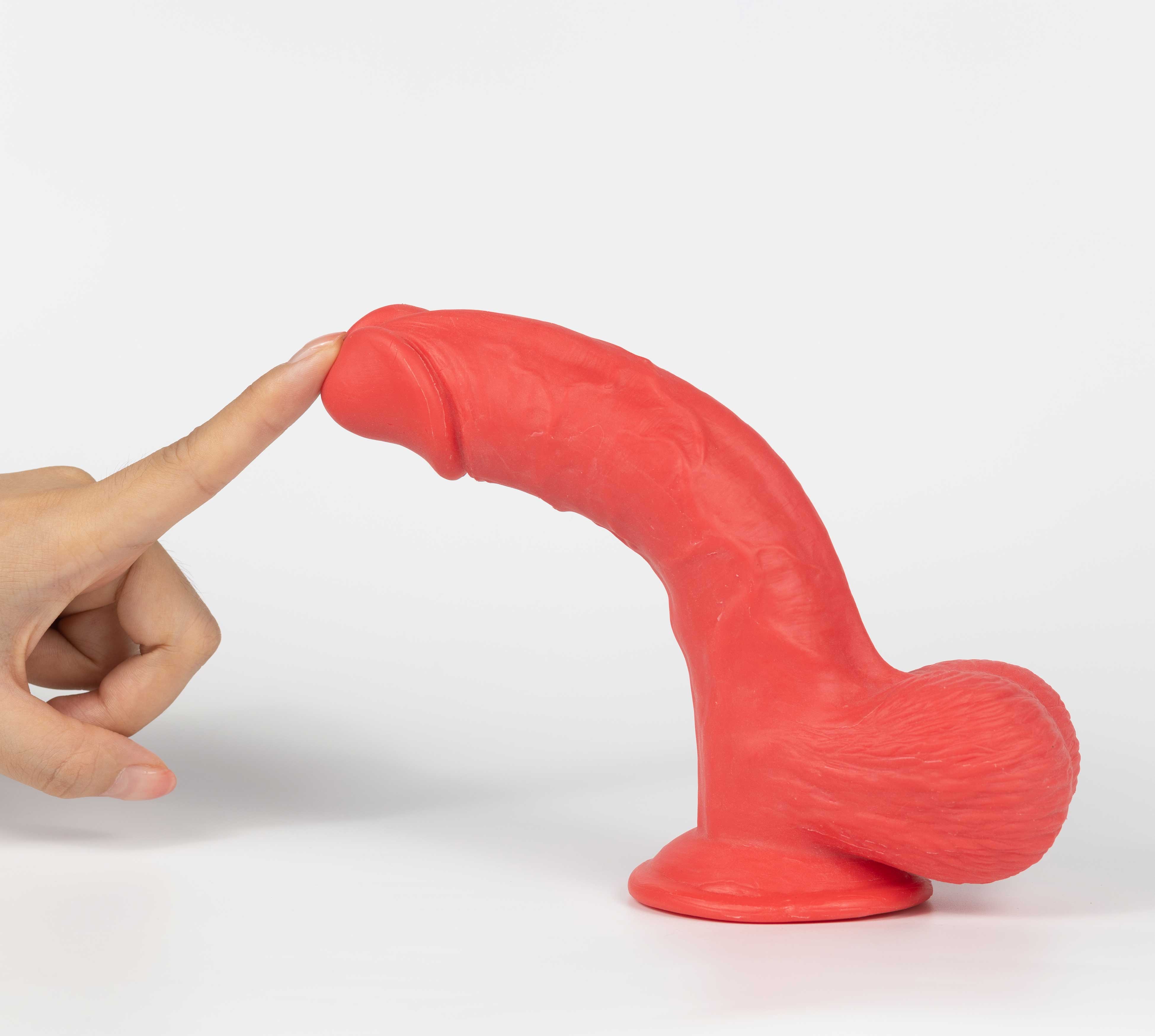 Get Lucky Real Skin Mr. Ruby 7.5" Dual Layer Dildo