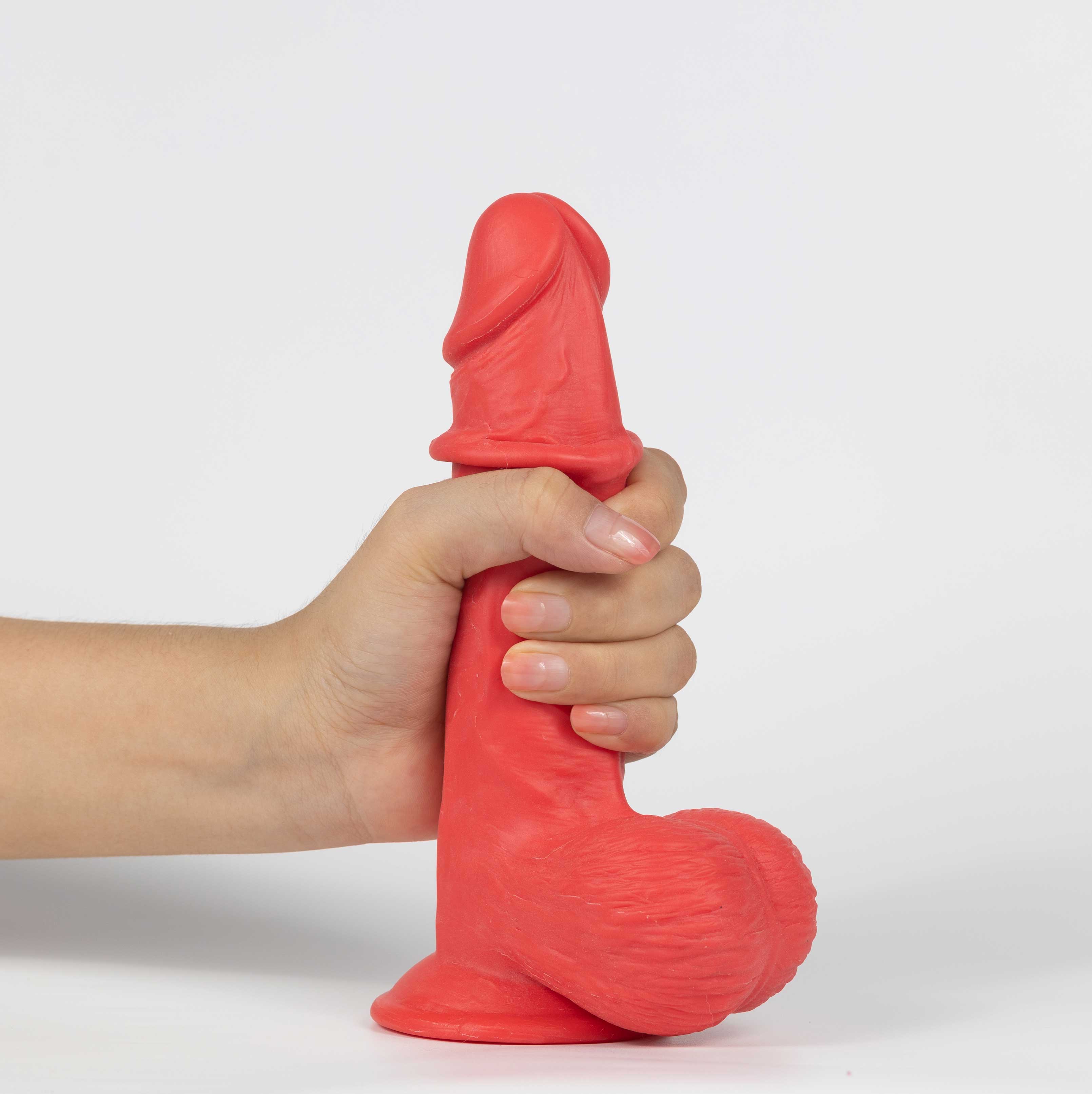 Get Lucky Real Skin Mr. Ruby 7.5" Dual Layer Dildo