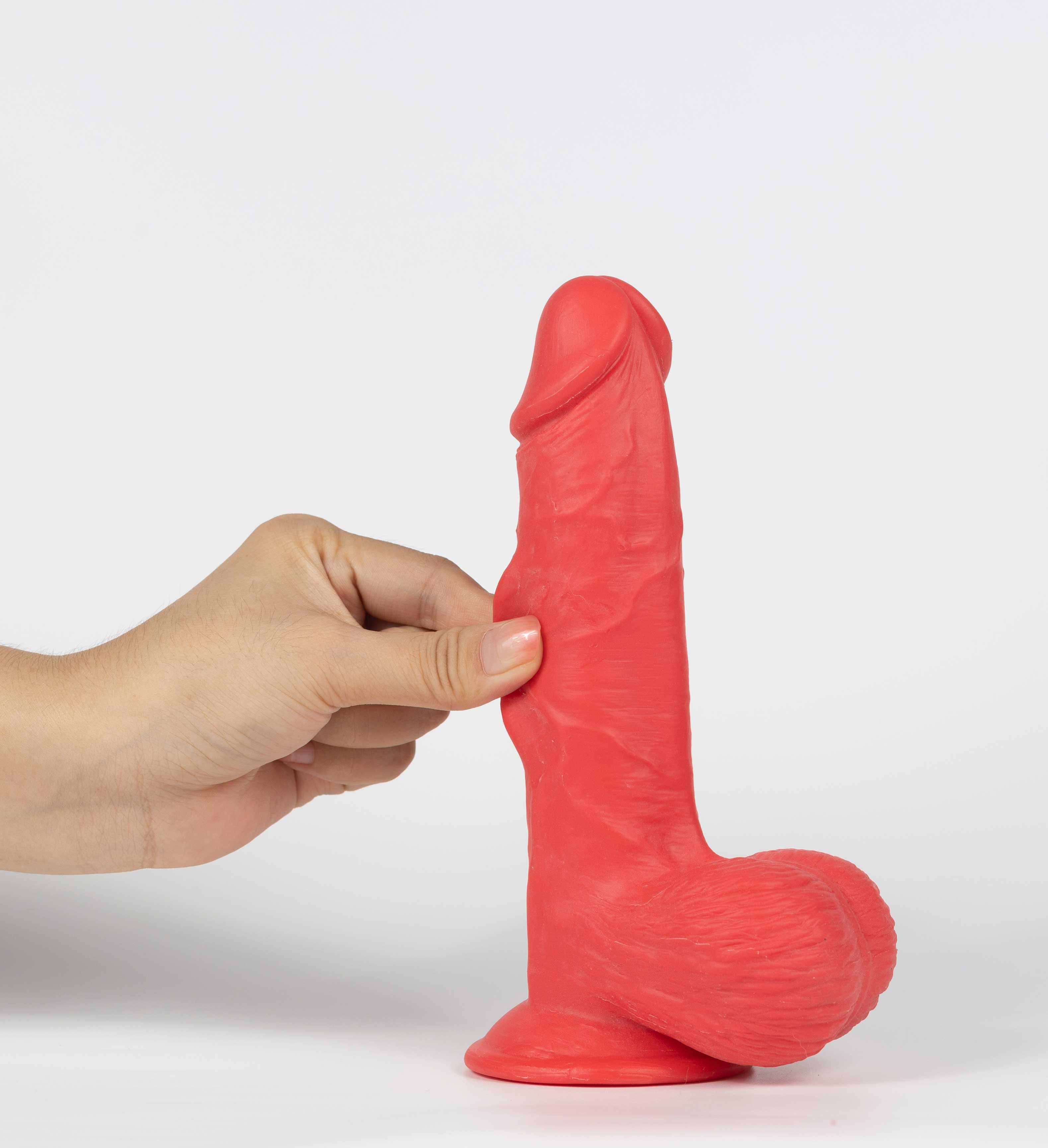 Get Lucky Real Skin Mr. Ruby 7.5" Dual Layer Dildo