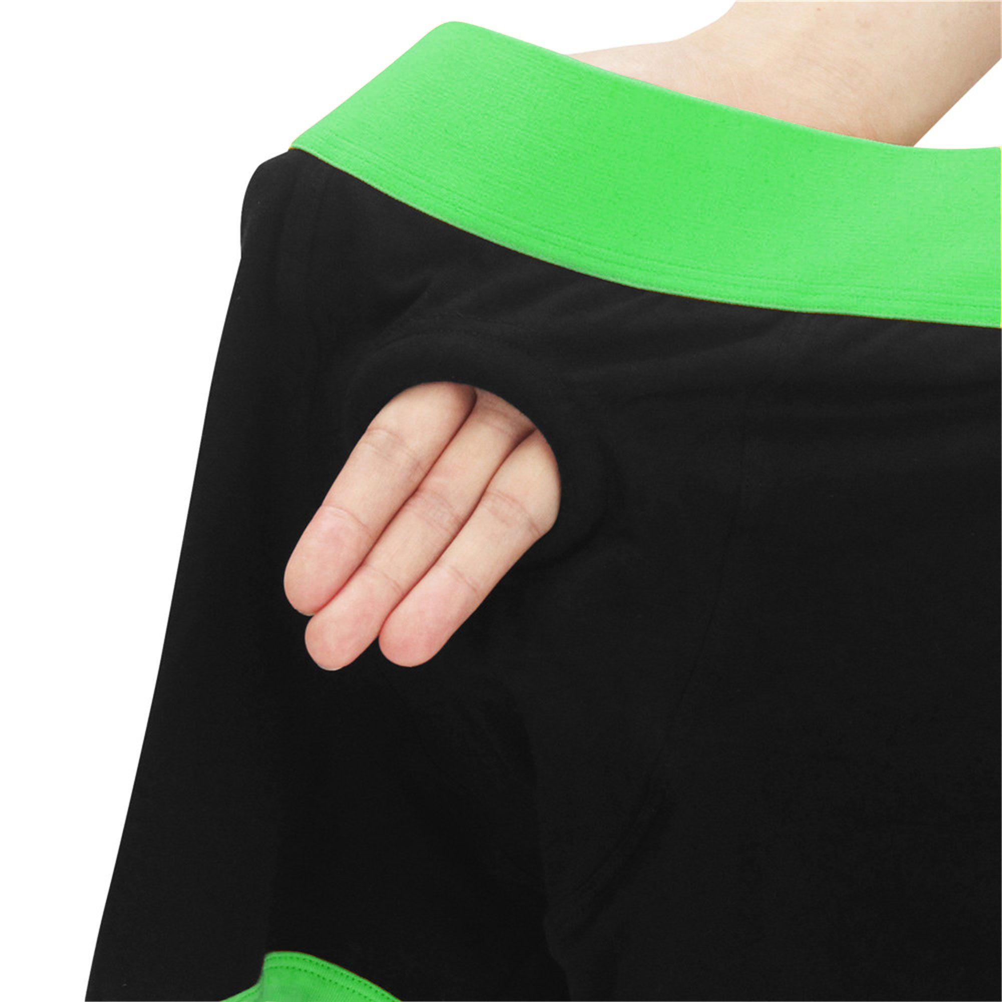 Get Lucky Strap-on Black/green Boxers - M/l