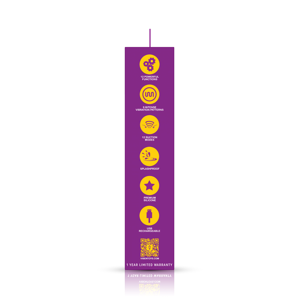 Frenzy Clitoral Suction Rabbit - Berry