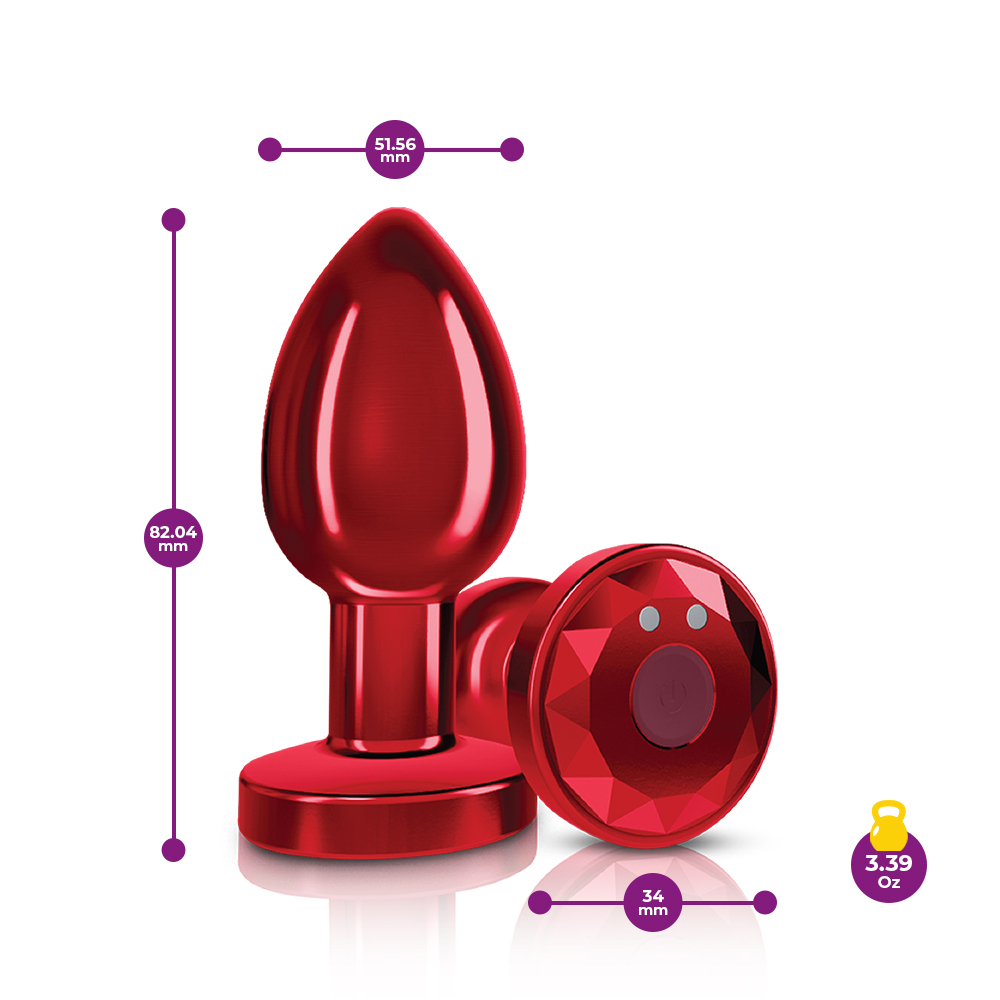 Vibrating Red Metal Remote Plug
