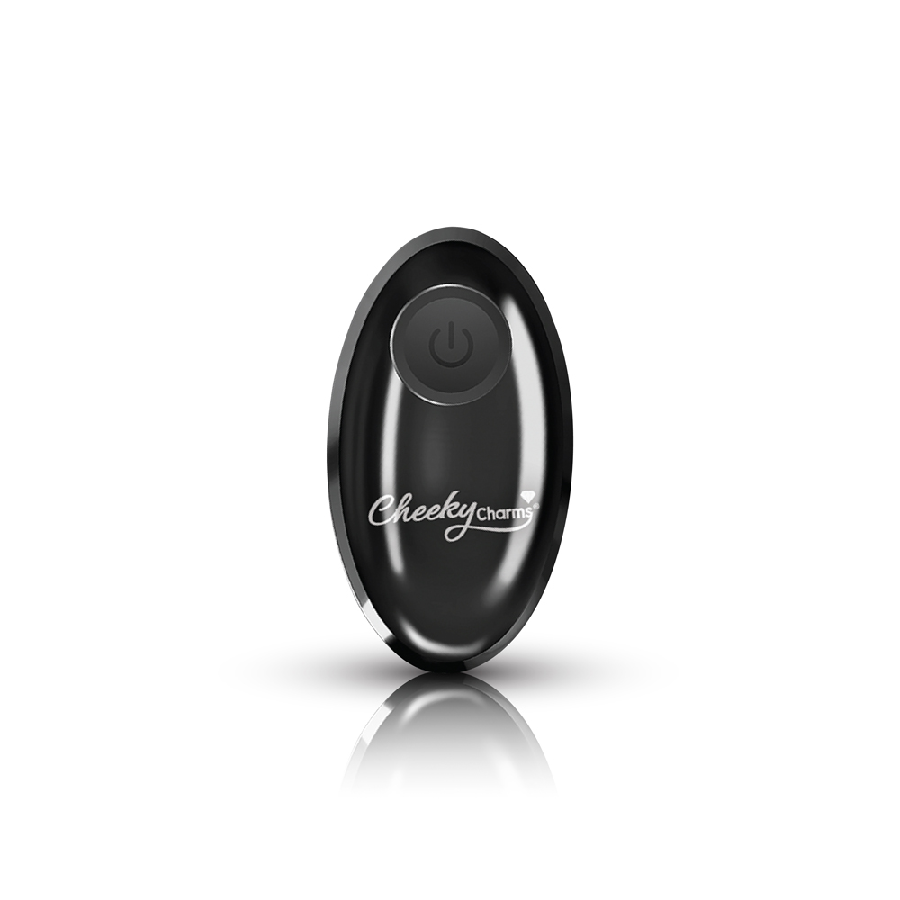 Vibrating Gunmetal Metal Remote Plug - Medium
