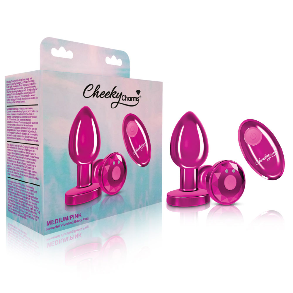 Vibrating Pink Metal Remote Plug