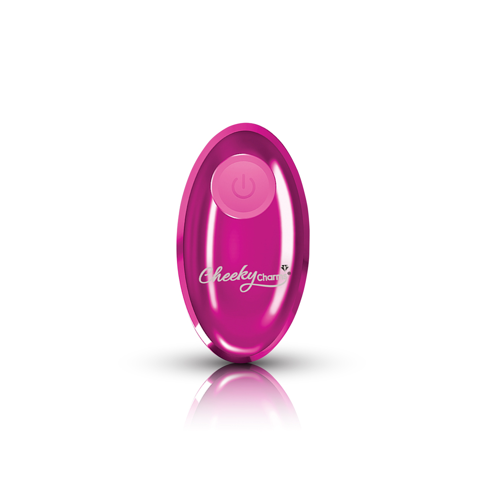 Vibrating Pink Metal Remote Plug