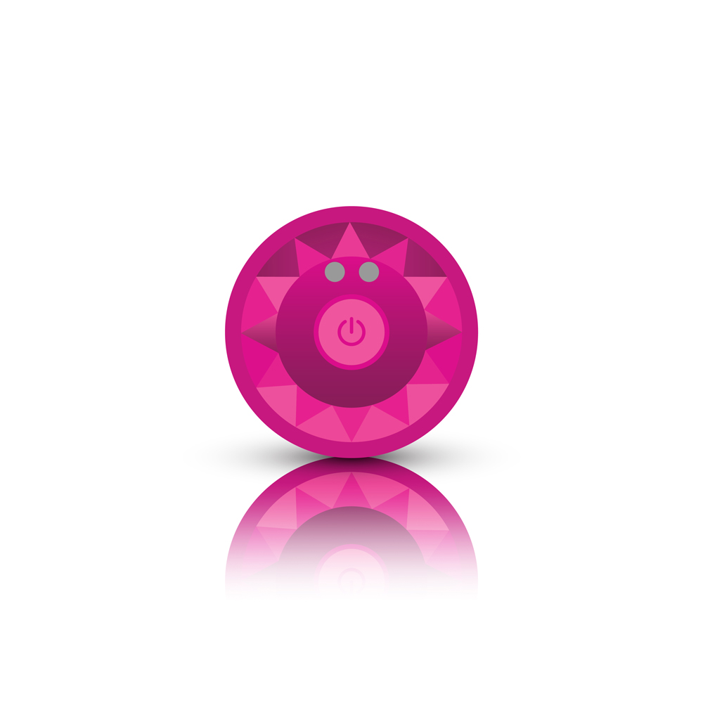 Vibrating Pink Metal Remote Plug