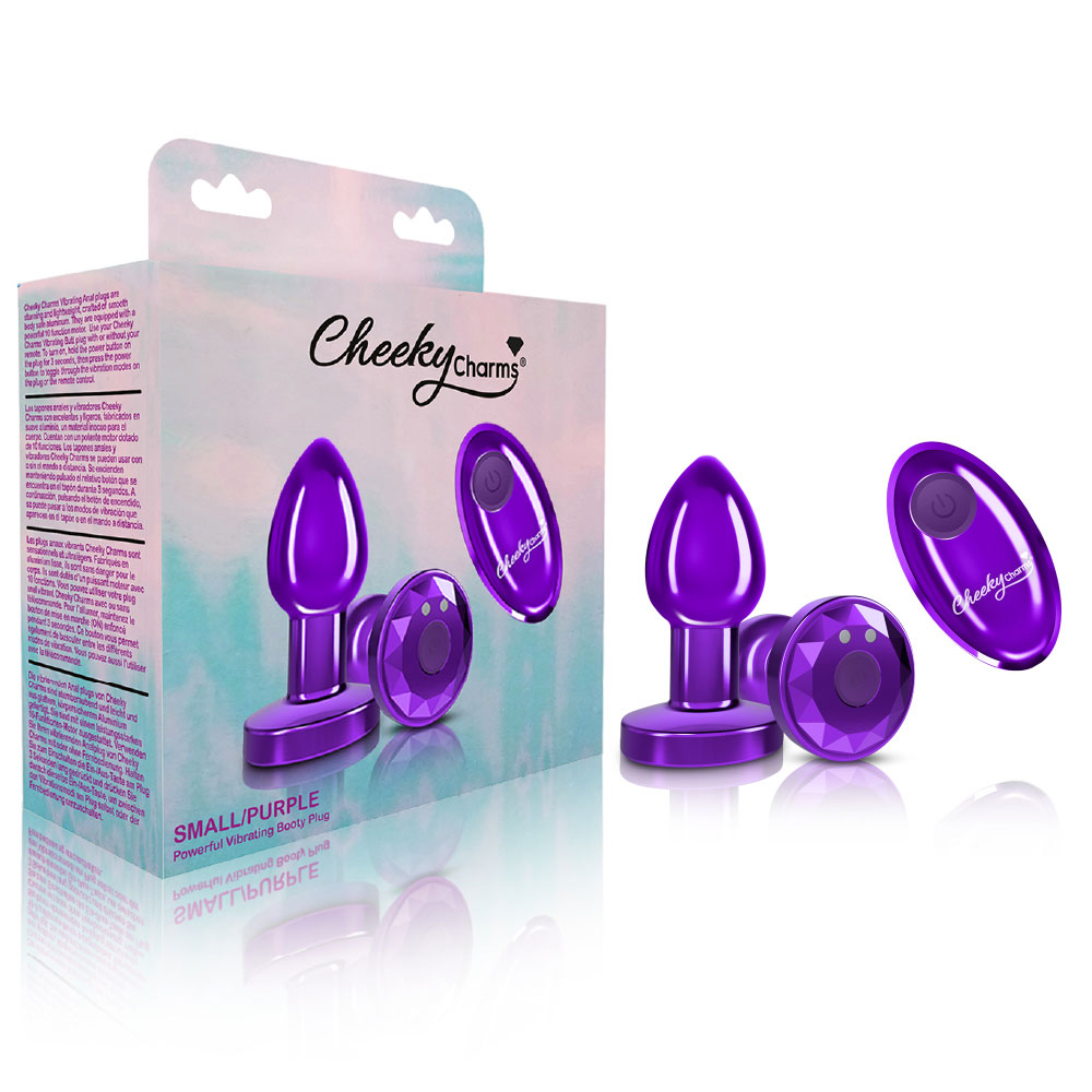 Vibrating Purple Metal Remote Plug