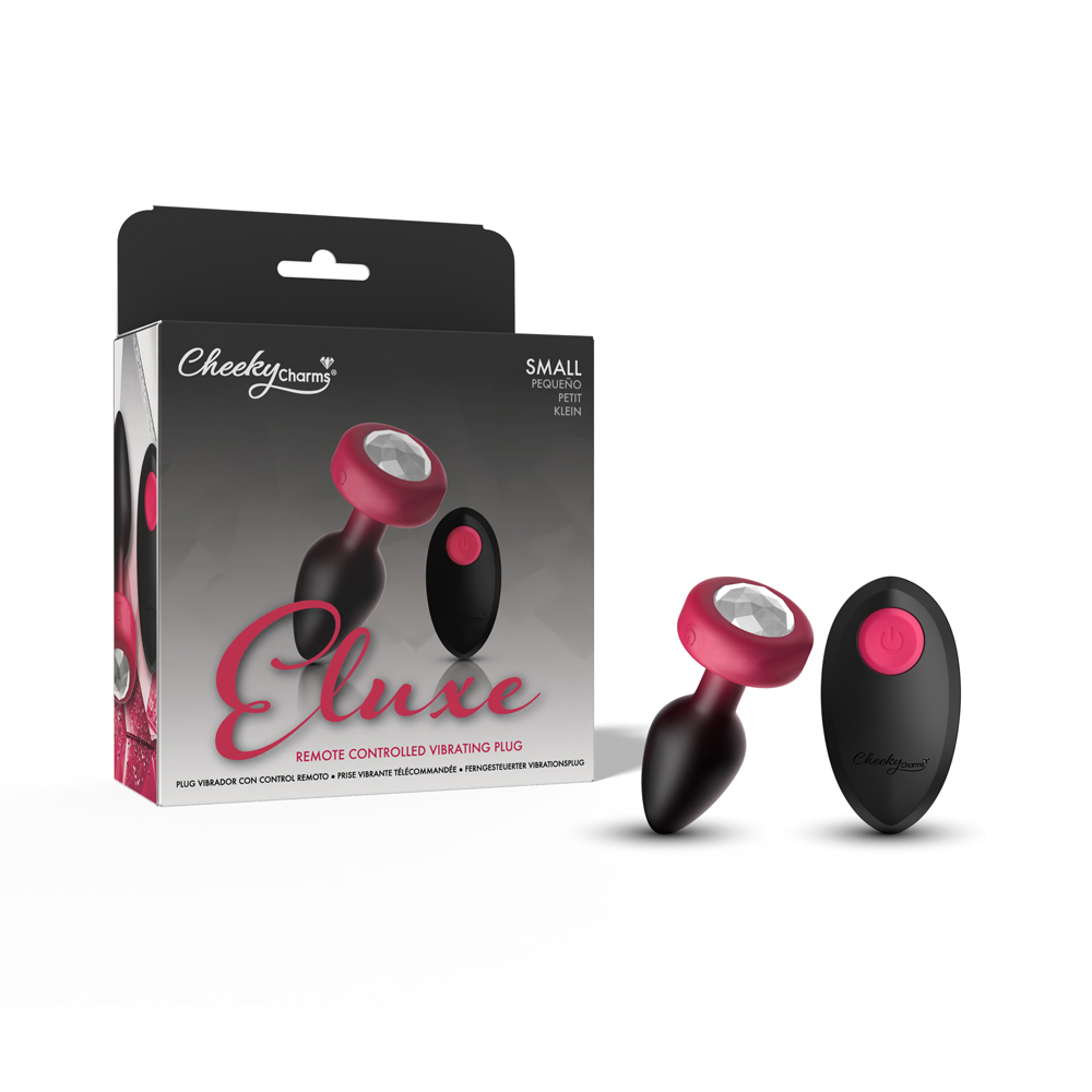 Eluxe Vibrating Clr Gem Rbyombre Plug Sm With Remote