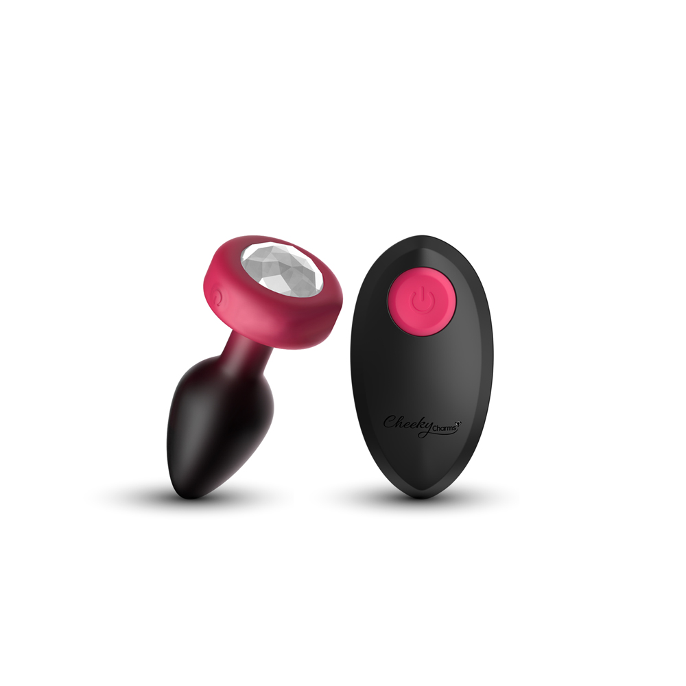 Eluxe Vibrating Clr Gem Rbyombre Plug Sm With Remote