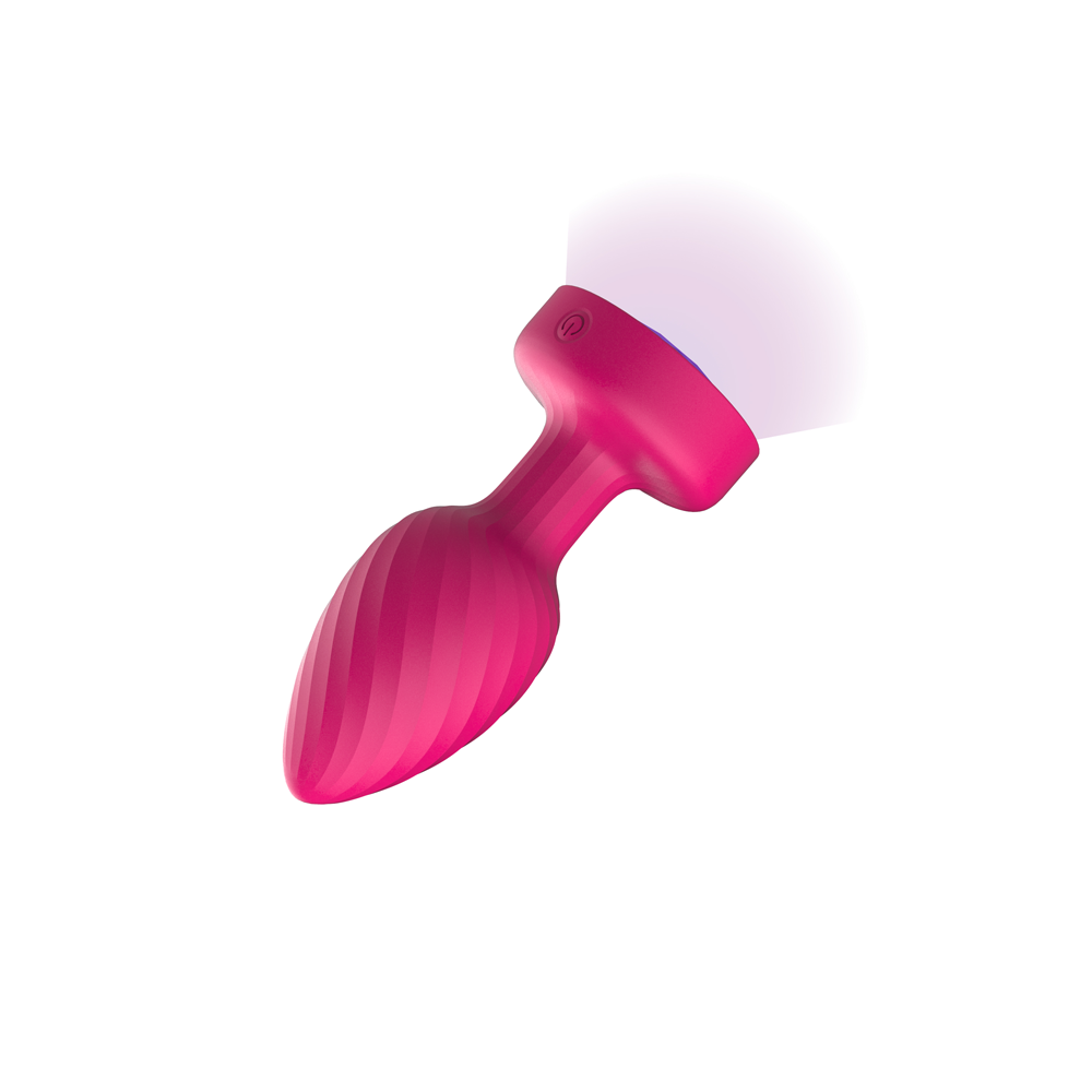 Twila Twirling Purple Gem Light Up Vibrating Plug With Pnk Heart Remote