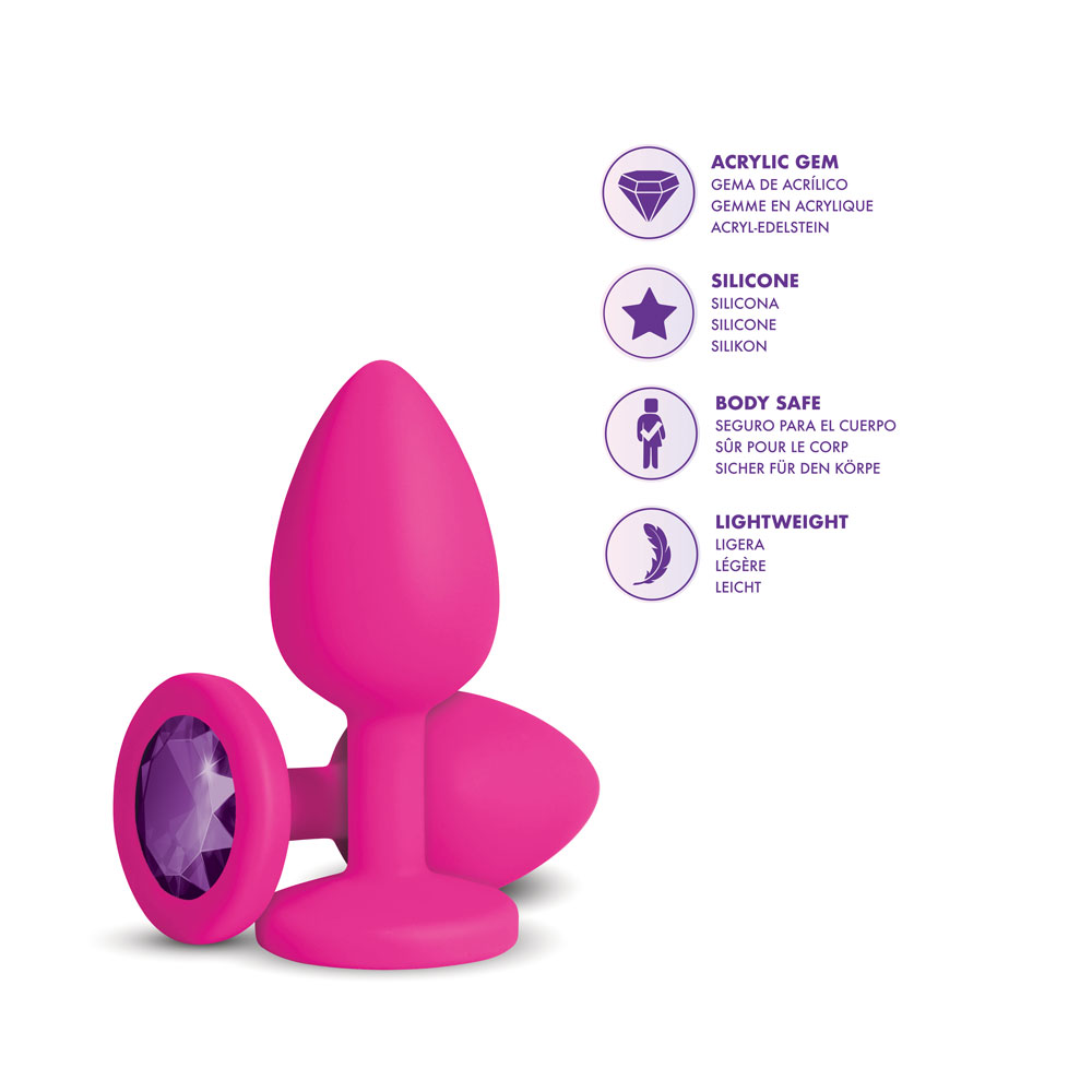 Gemma Purple Gem Pink Silicone Plug