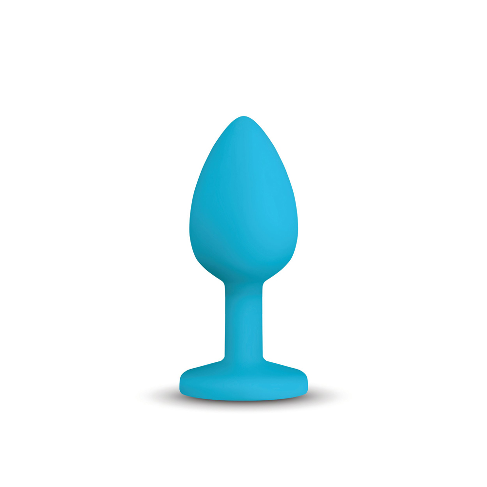Gemma Clear Iridescent Gem Teal Silicone Plug