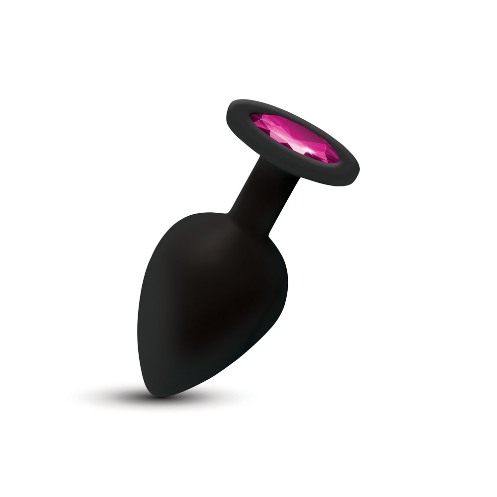 Gemma Pink Gem Black Silicone Plug