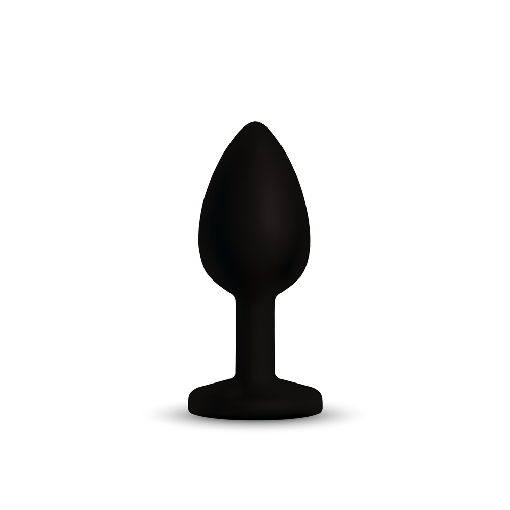 Gemma Pink Gem Black Silicone Plug