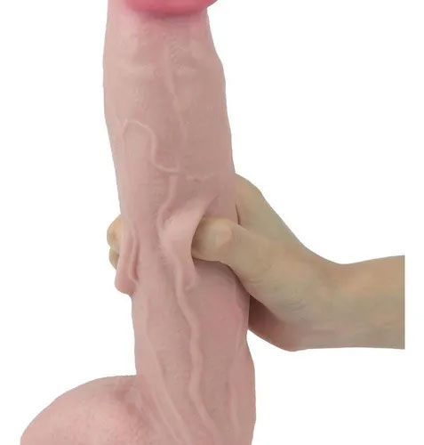 Get Lucky Real Skin 12” Dual Layer Dildo Beige