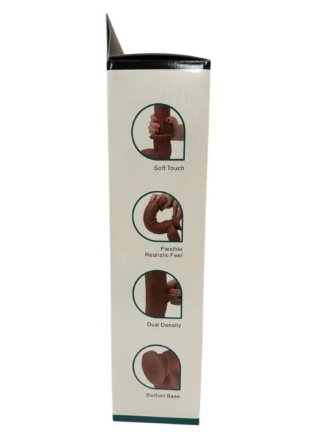 Get Lucky Real Skin 12” Dual Layer Dildo Light Brown