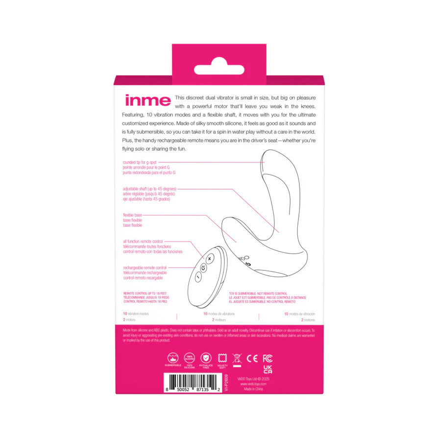Inme Rechargeable Dual Vibe With Remote