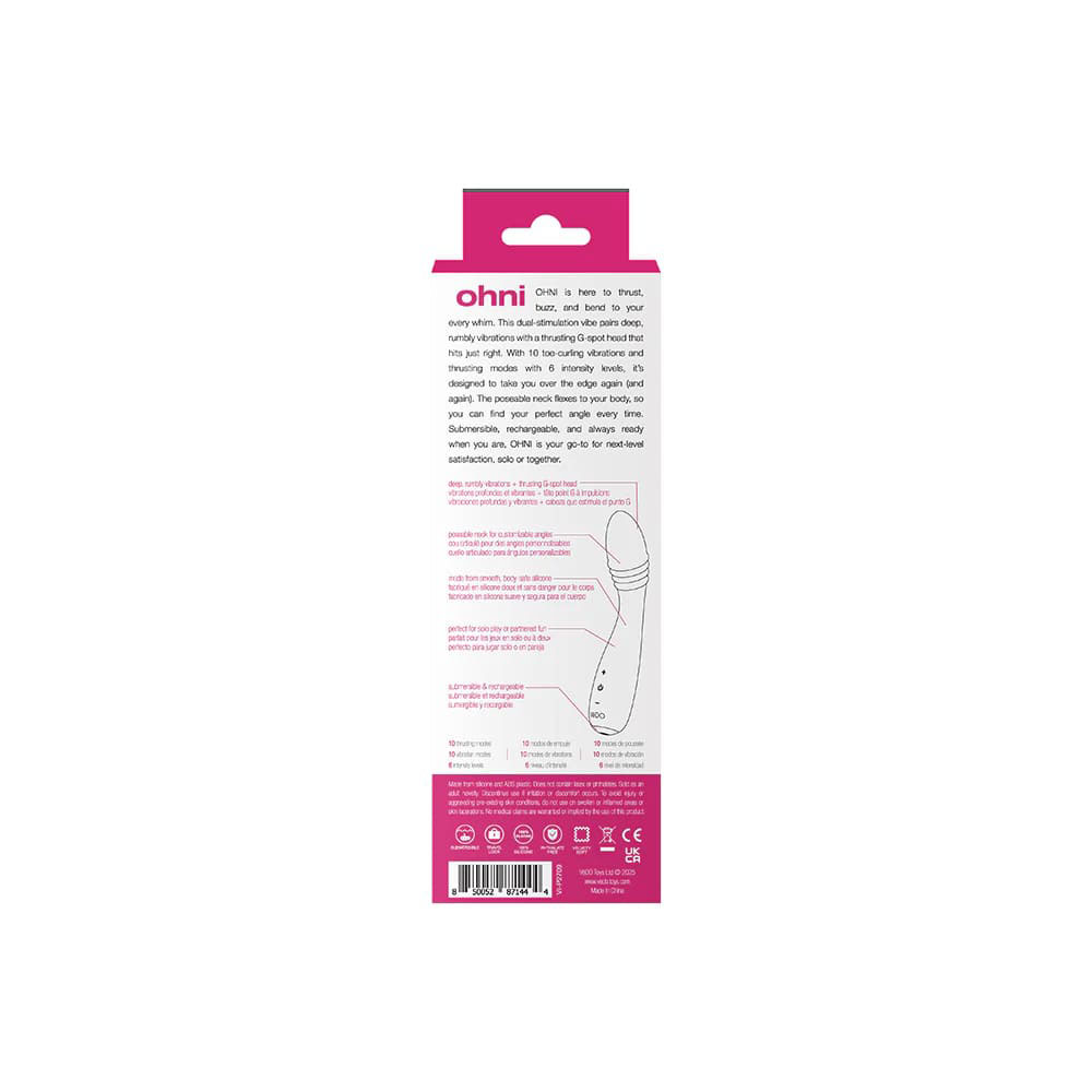 Ohni Rechargeable G-Spot Thrusting Vibe