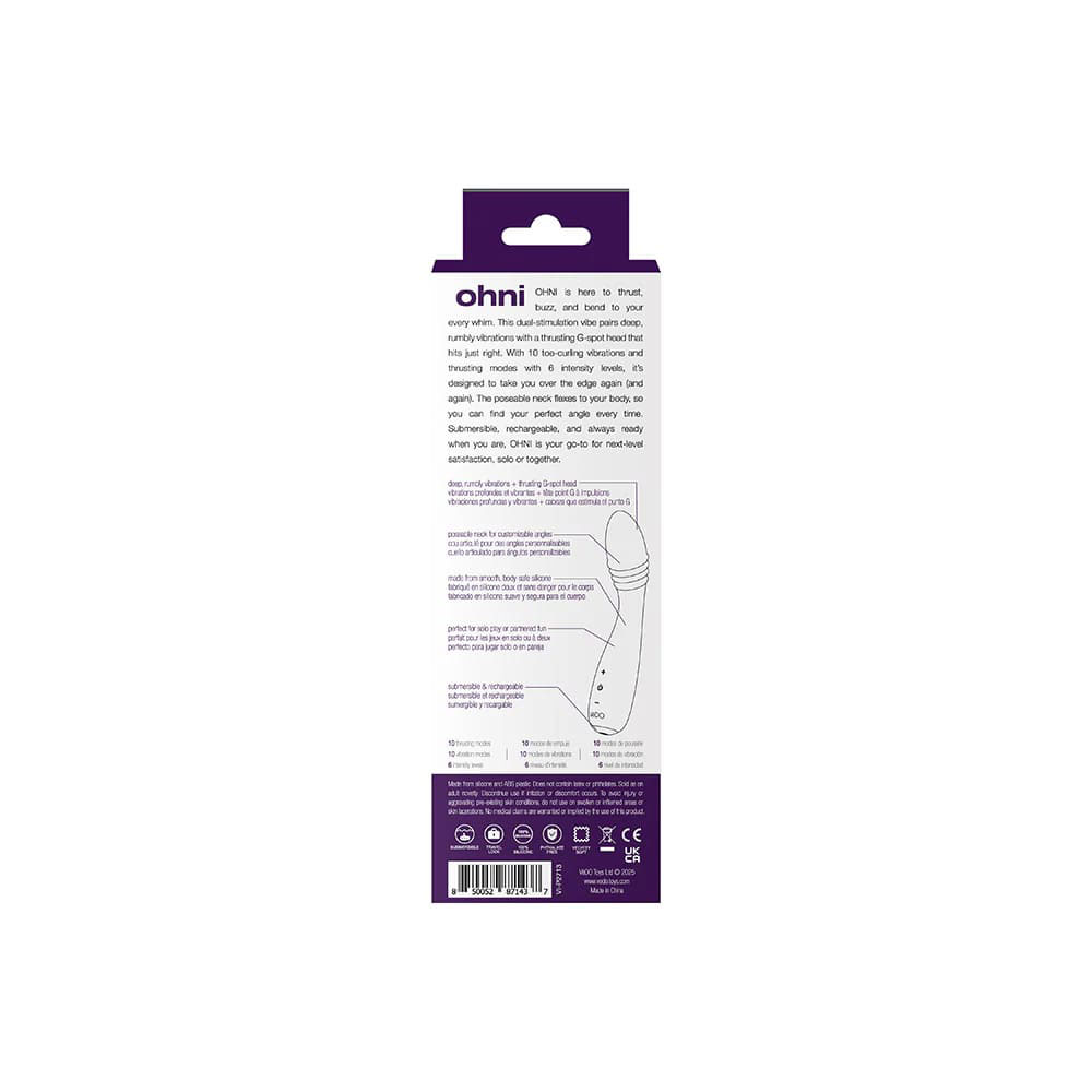 Ohni Rechargeable G-Spot Thrusting Vibe