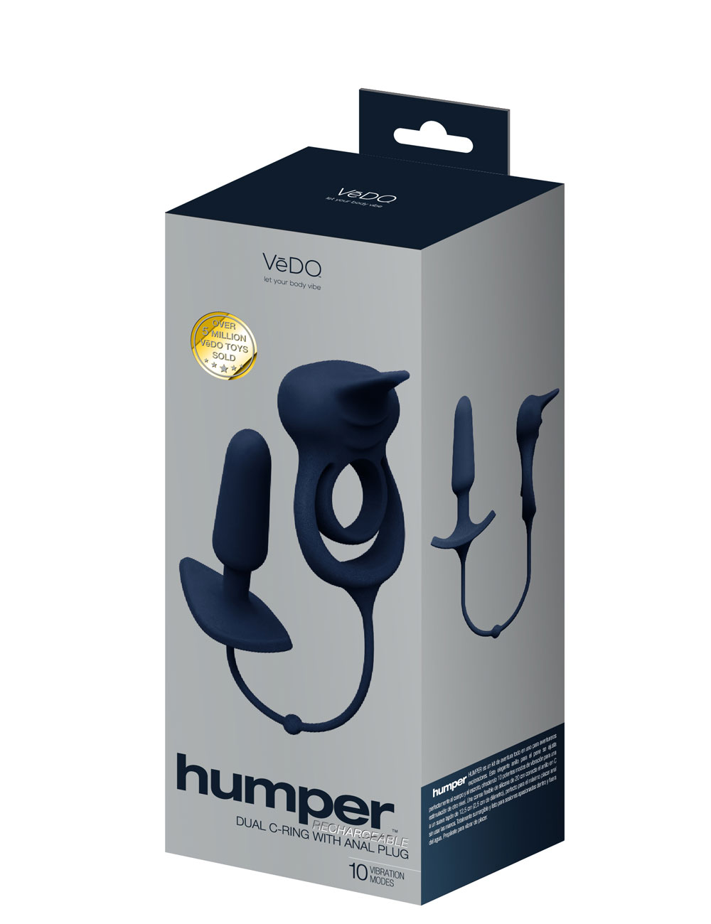 Humper Rechargeable Dual C-Ring With Anal Plug