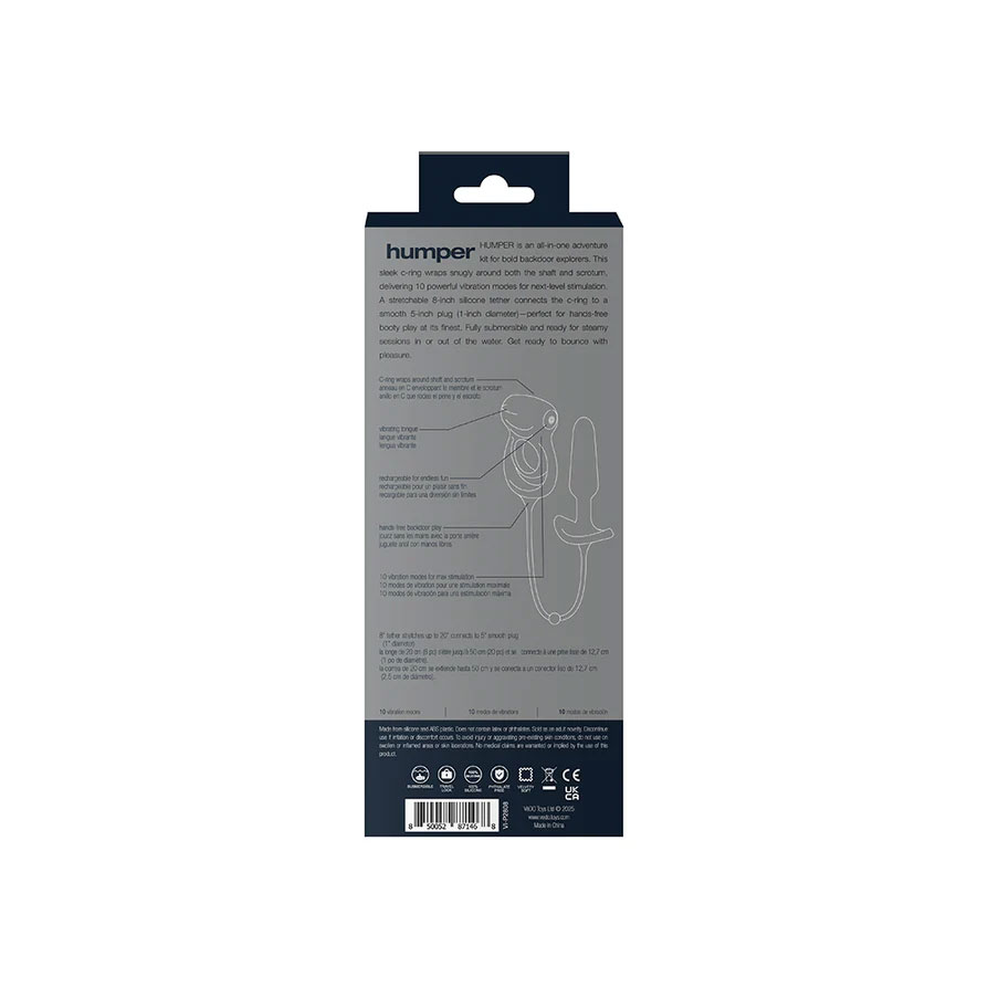 Humper Rechargeable Dual C-Ring With Anal Plug