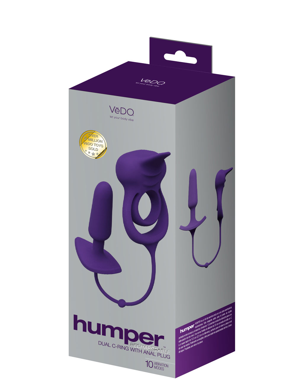 Humper Rechargeable Dual C-Ring With Anal Plug