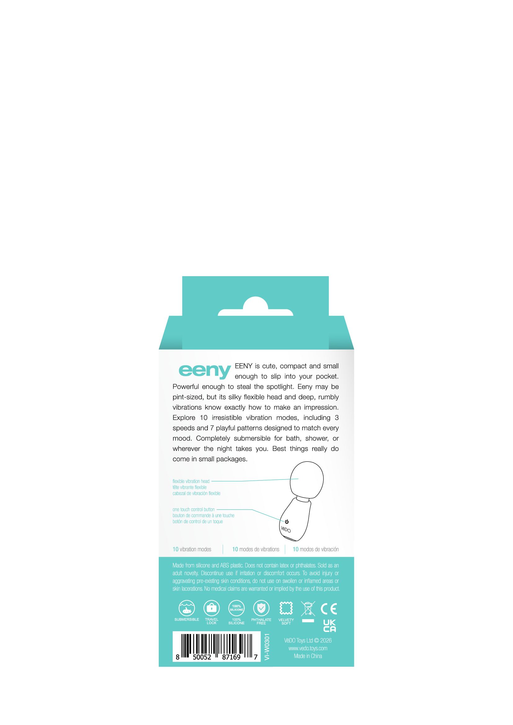 Eeny Rechargeable Extra Mini Wand Turqouise