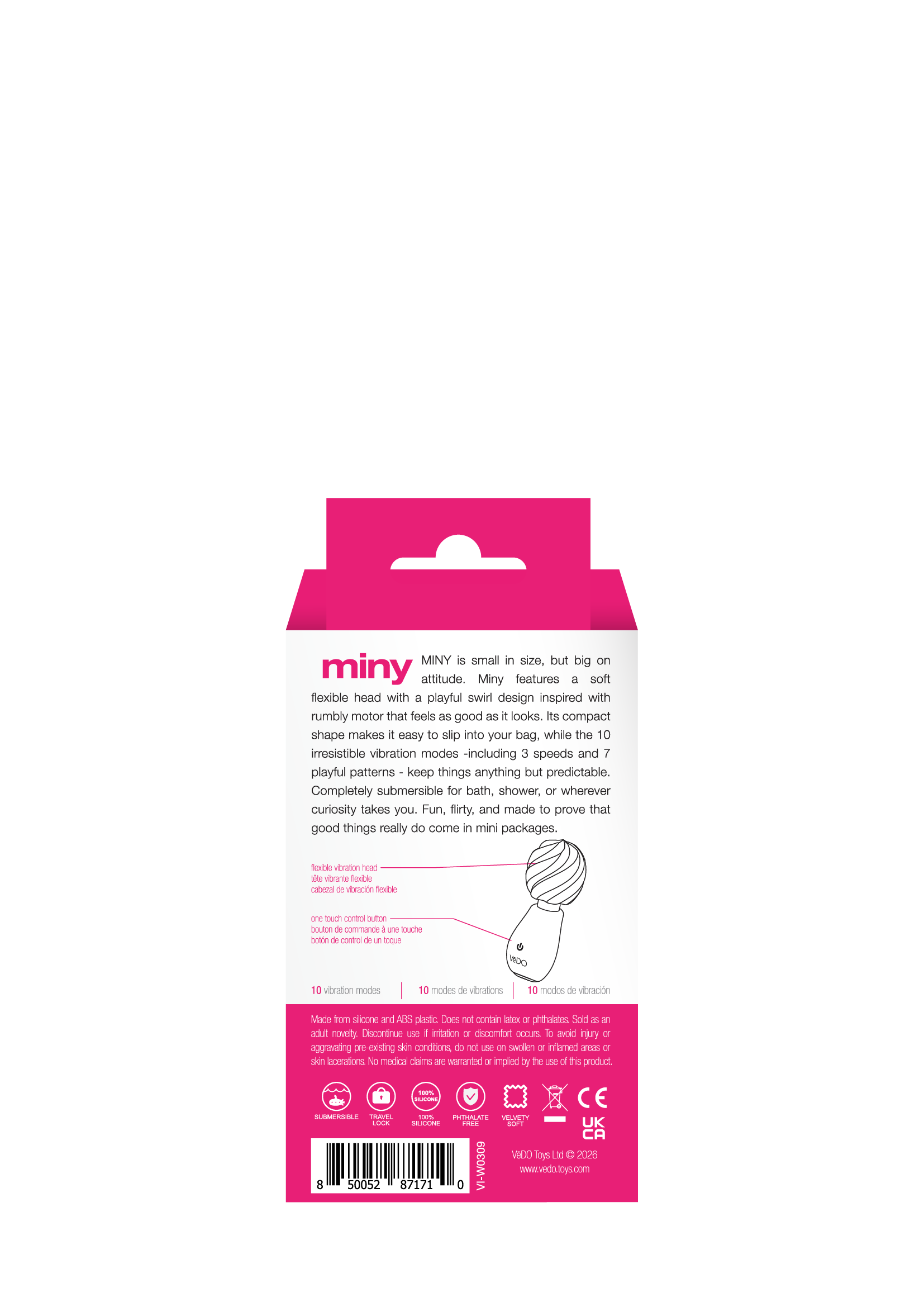 Miny Rechargeable Extra Mini Wand Pink