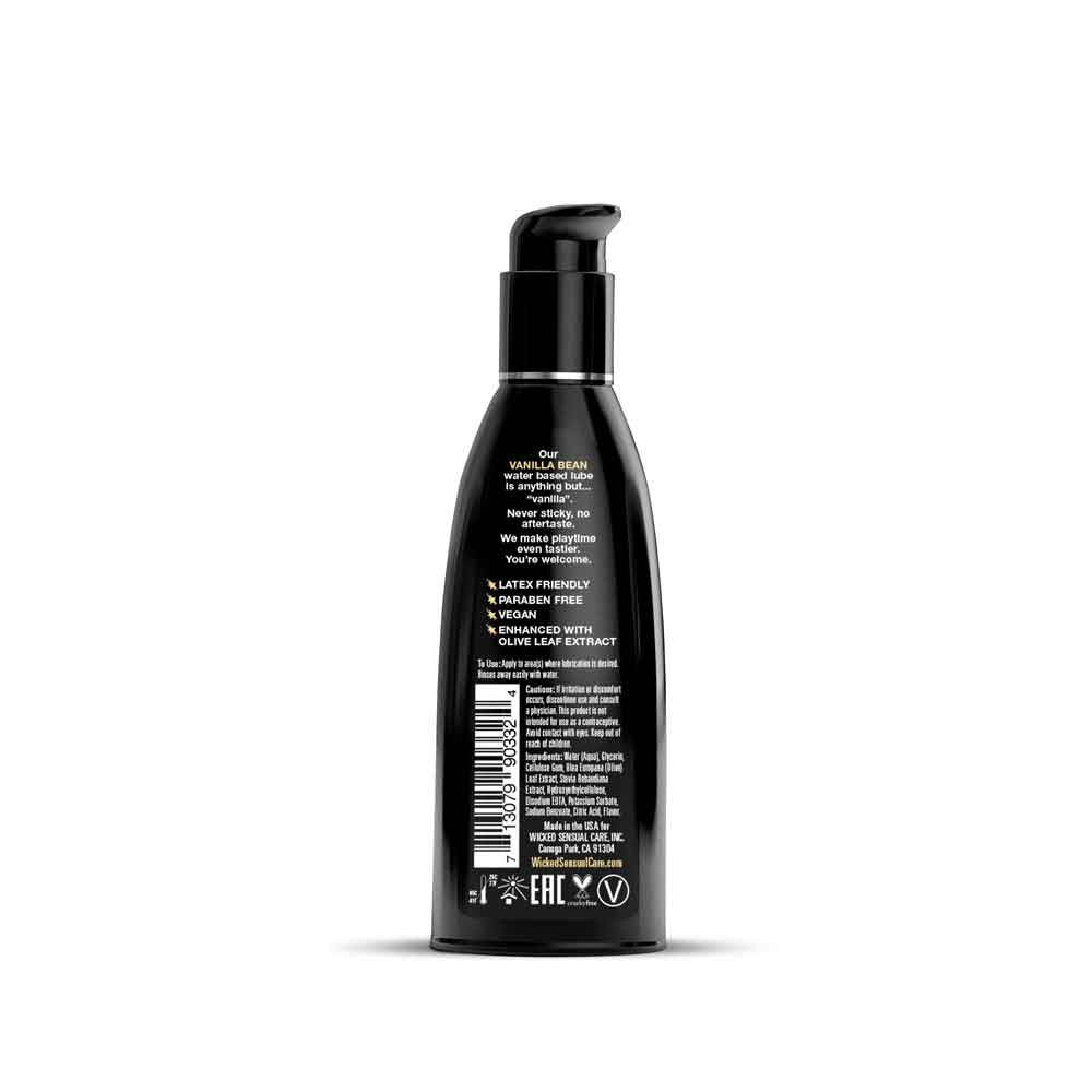 Aqua Vanilla Bean Flavored Water Based Intimate Lubricant - 2 Fl. Oz.