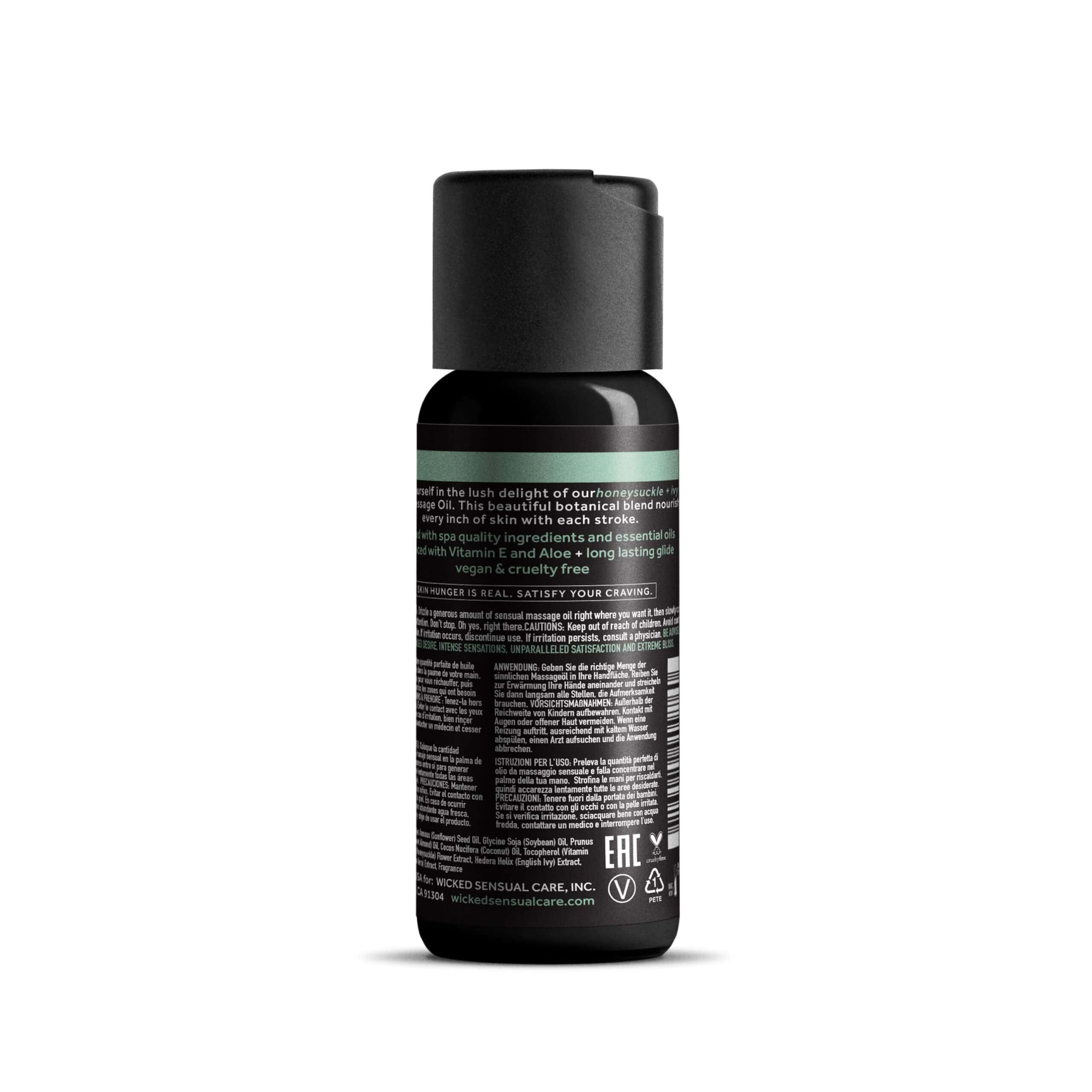 Wicked Sensual Massage Oil Honeysuckle Ivy 4 Fl Oz