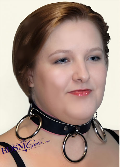 BDSM Triple O Ring Bondage Collar