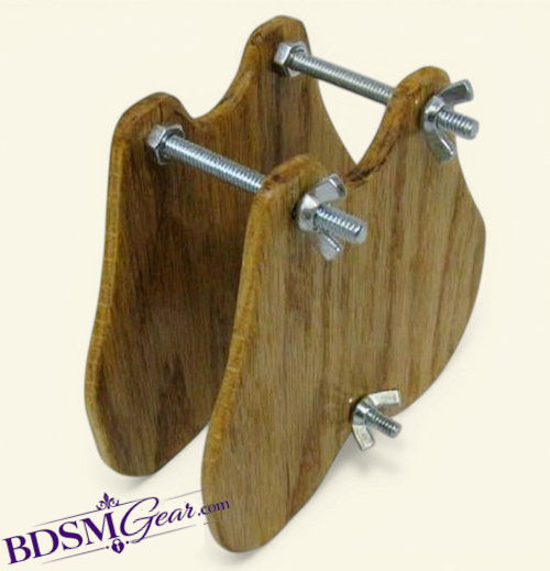 Wooden CBT Ball Smasher - Cock and Ball Torture Gear by BDSMGear