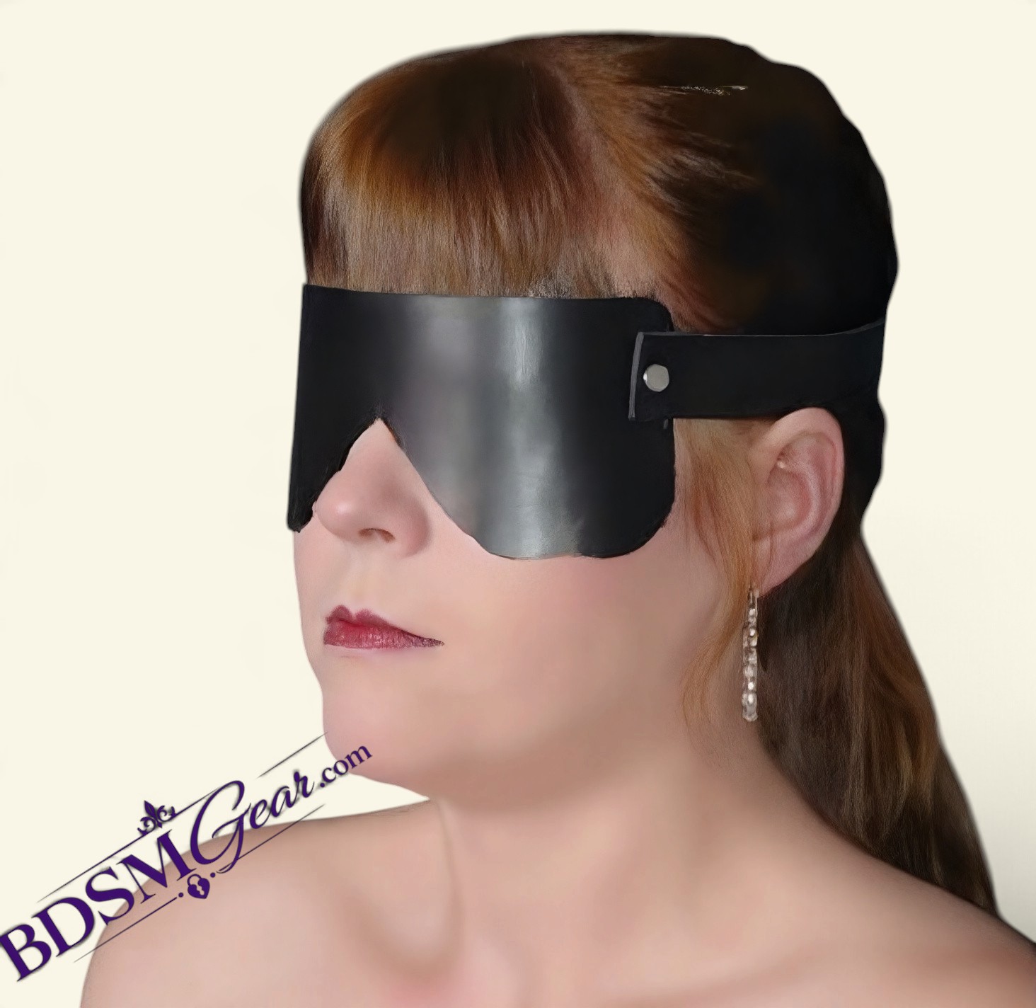Black Leather Blindfold by BDSMGear