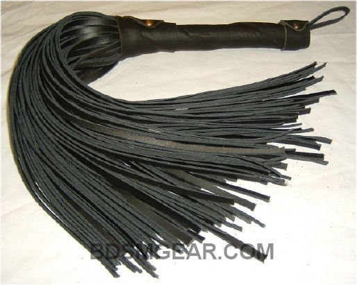101 Lash Black Leather Flogger by BDSMGear