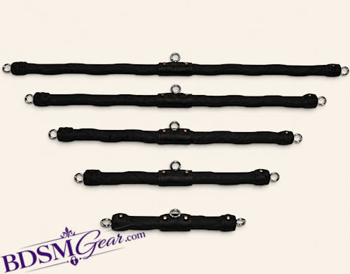 Black Leather on Black Suede Deluxe Spreader Bars