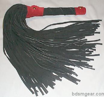 101 Lash Black Suede Flogger