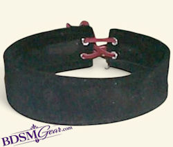 Black Suede Discreet Victorian Style Choker Collar