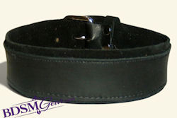 Black Suede Lined Ringless BDSM Collar