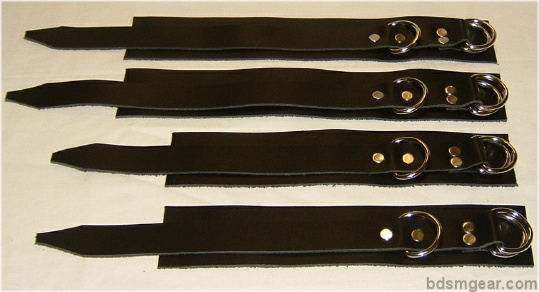 Set of Four BDSM Leather Cuff Set